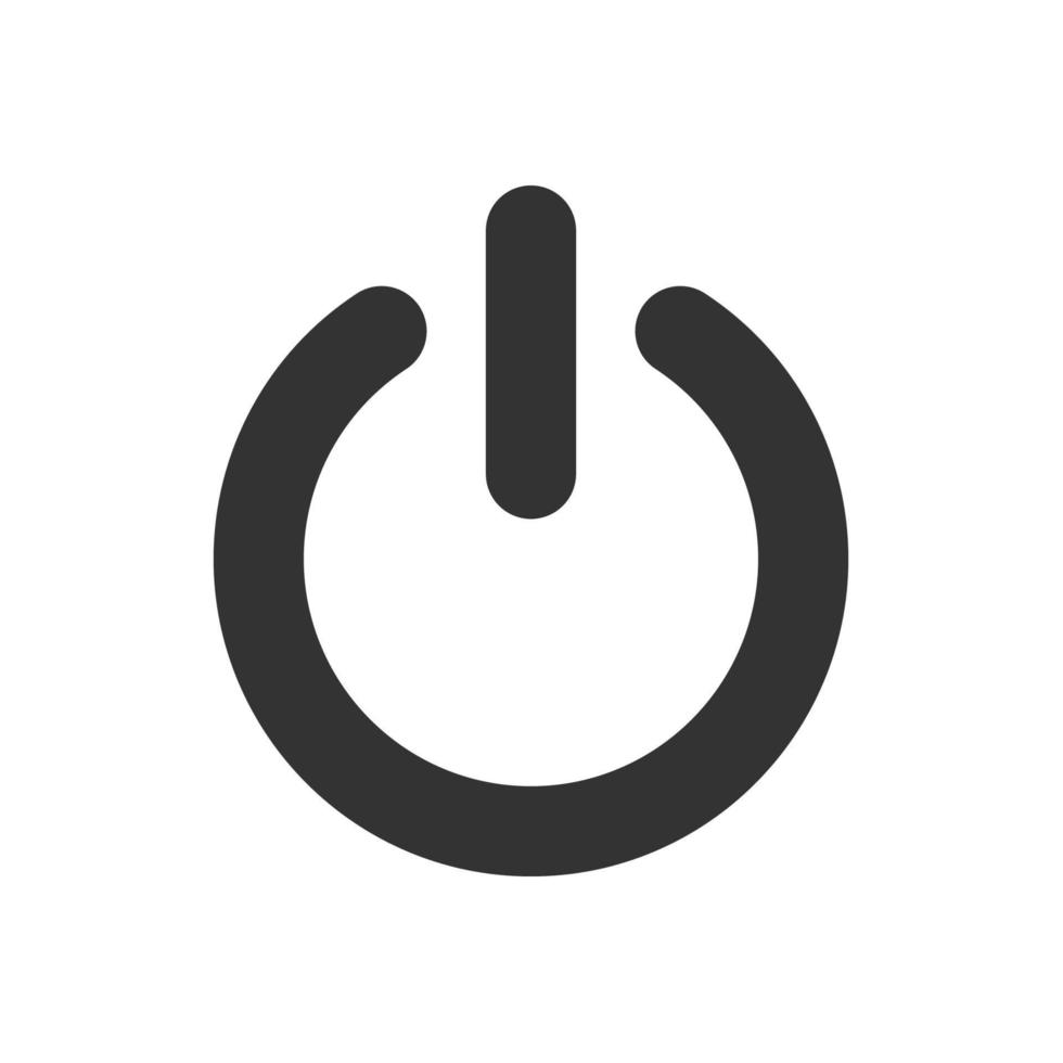 power button icon isolated on white background vector
