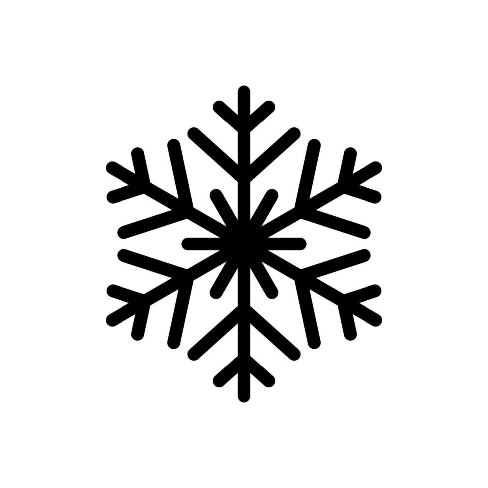 Snowflake icon vector isolated on white background