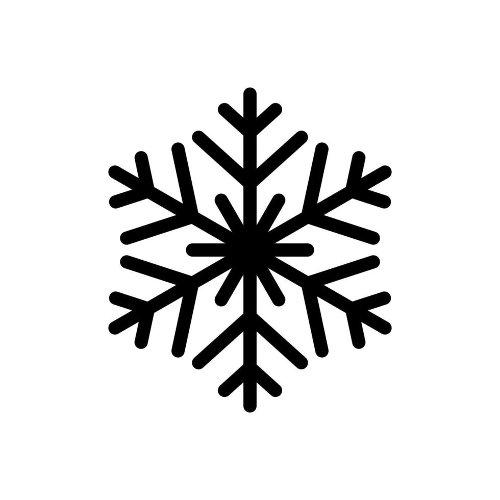 Snowflake icon vector isolated on white background