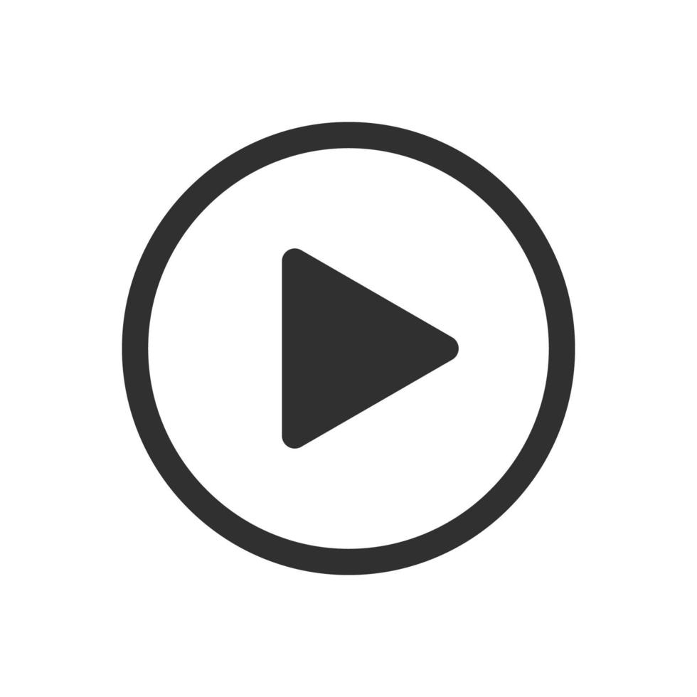 Play button icon isolated on white background vector