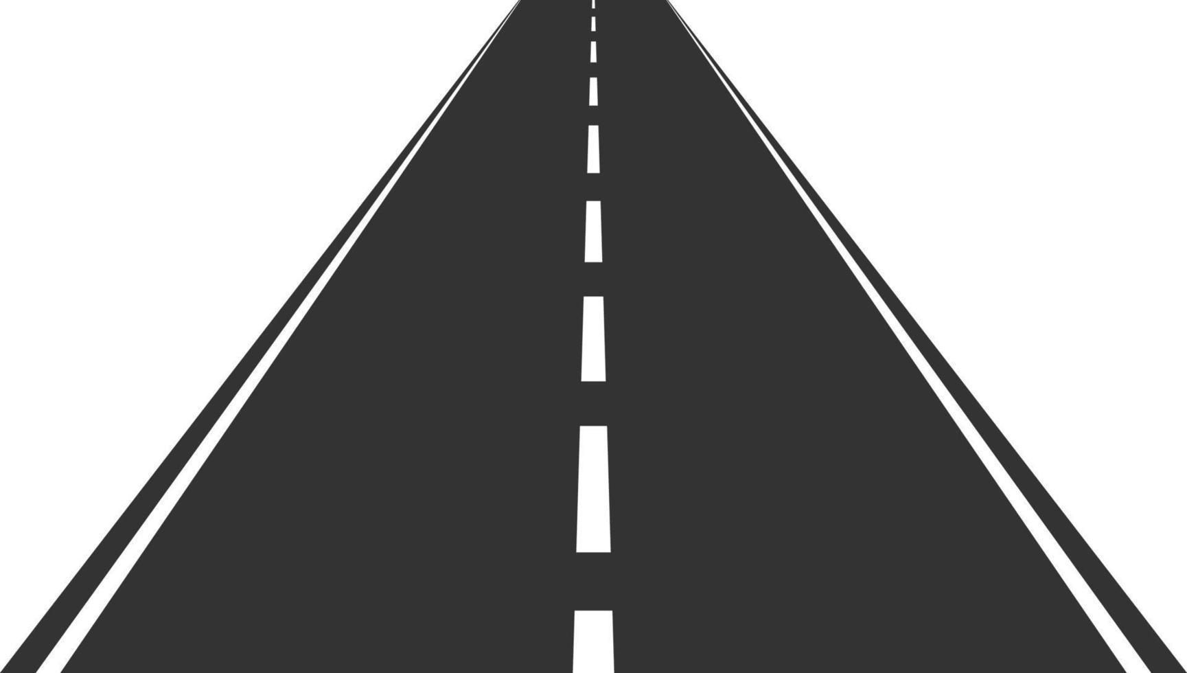 Straight road with white markings vector