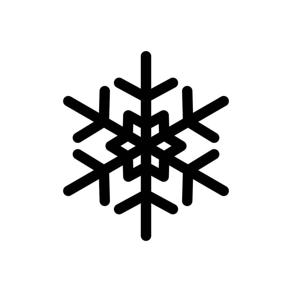 Snowflake icon vector isolated on white background