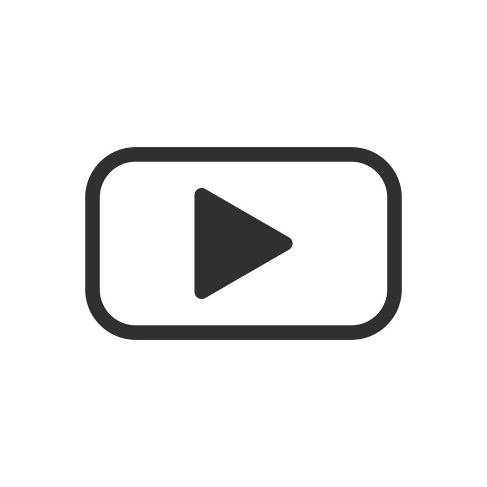Play button icon isolated on white background vector