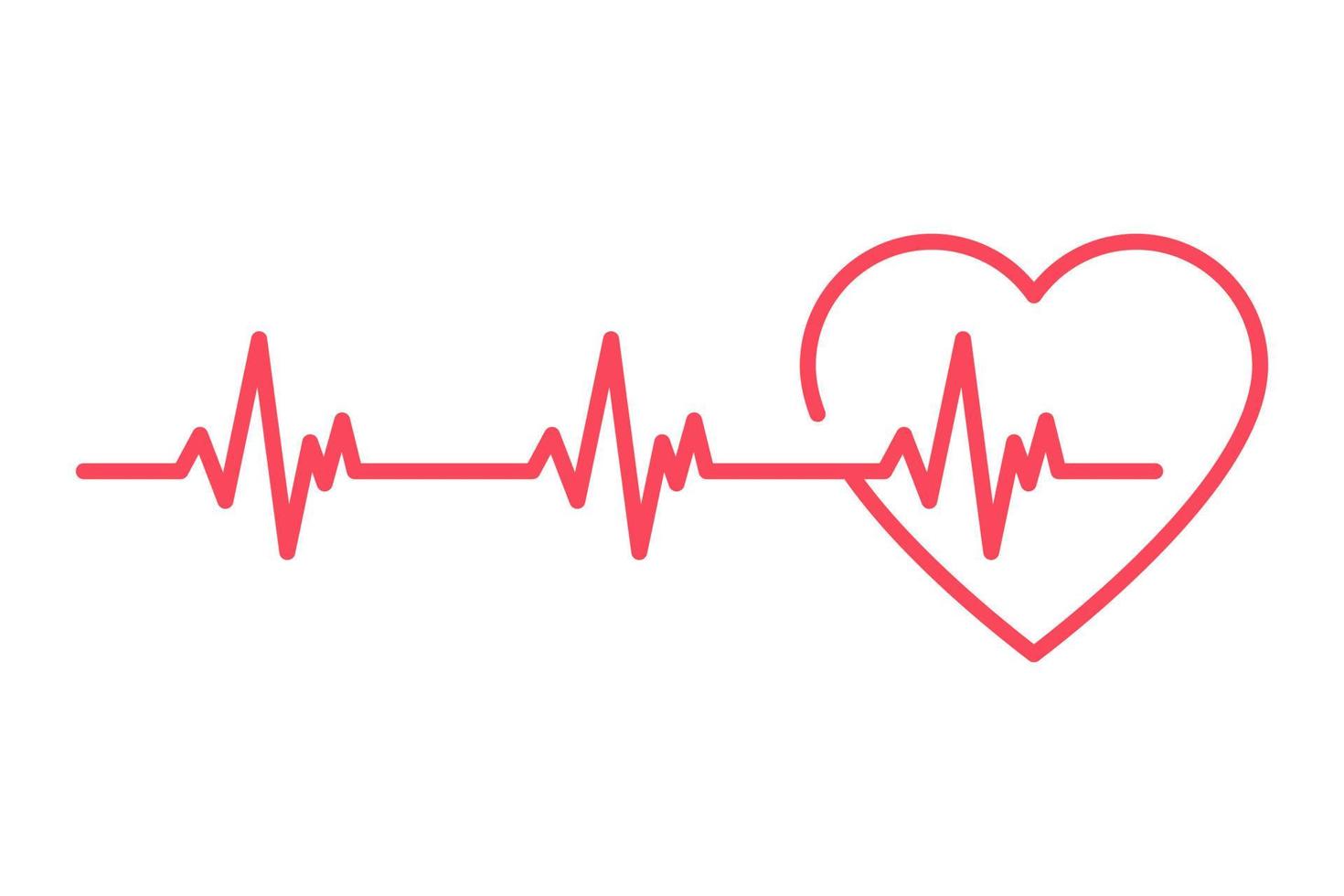 Heartbeats Cardiogram Vector Icons