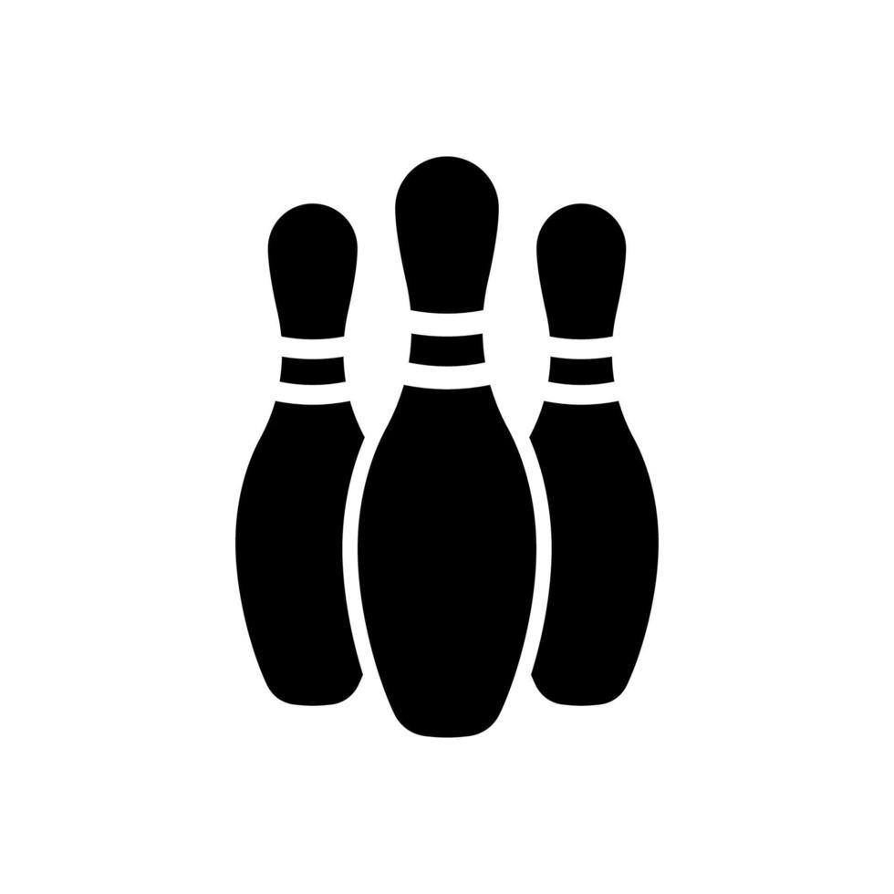 Pin bowling icon isolated on white background vector