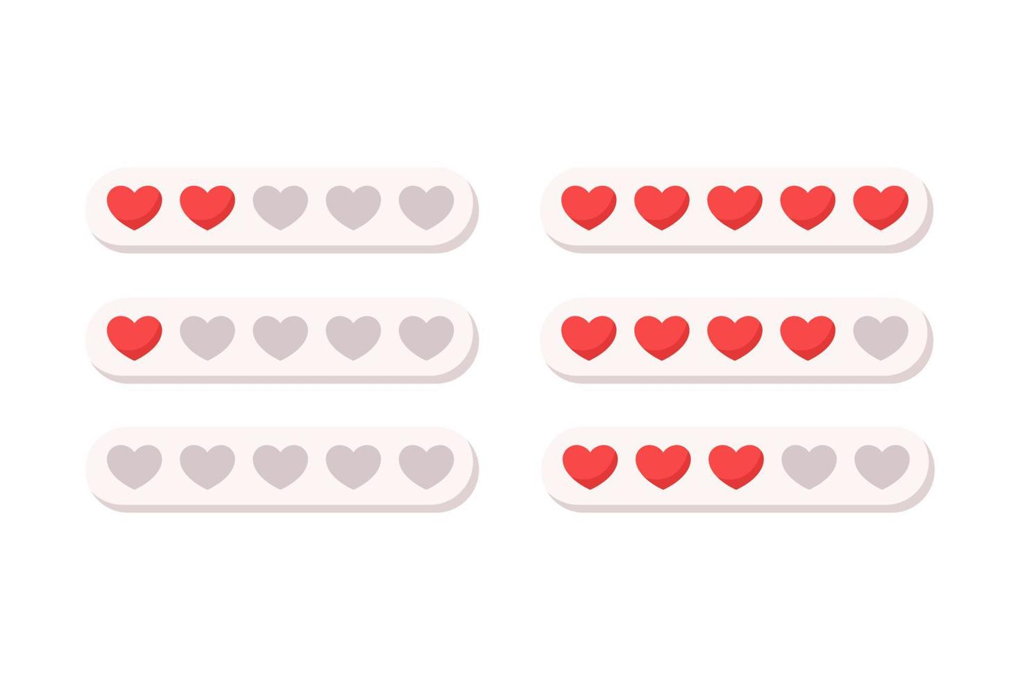 Rating heart isolated on white background vector