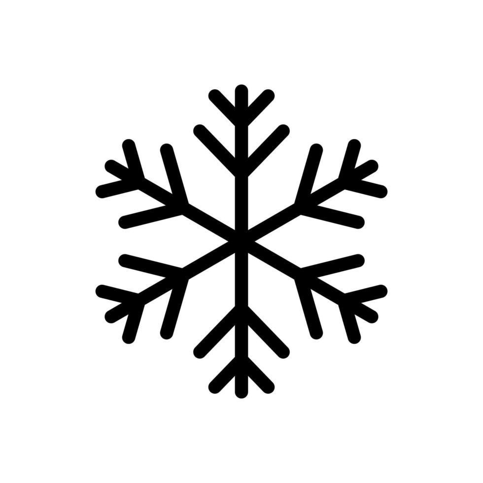 Snowflake icon vector isolated on white background