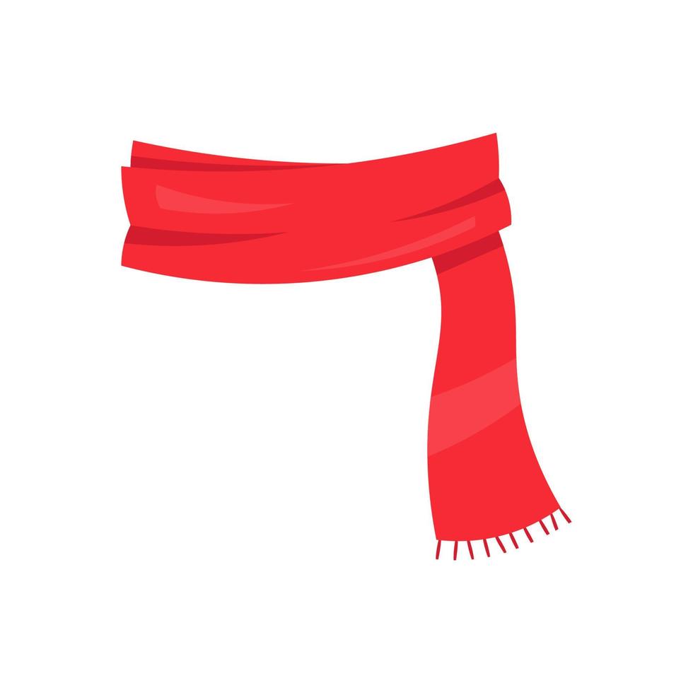 red scarf flat design art vector