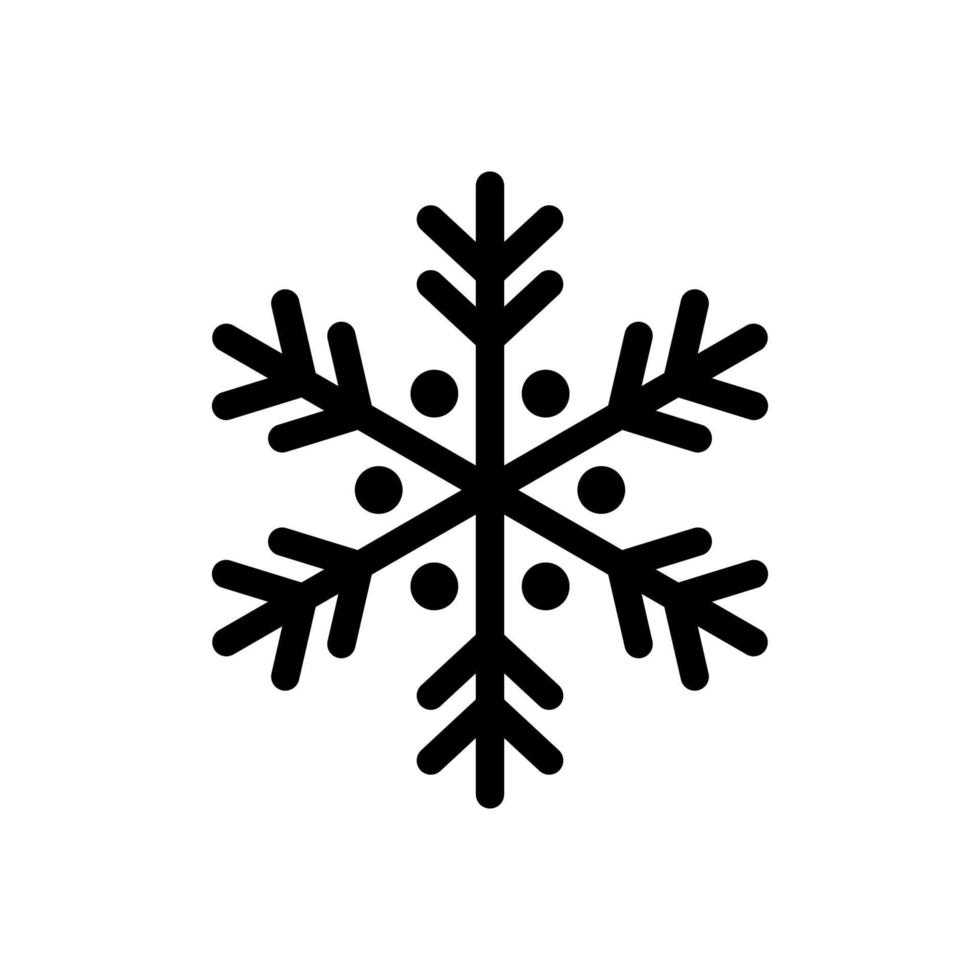 Snowflake icon vector isolated on white background