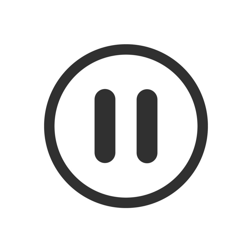 Pause icon isolated on white background vector