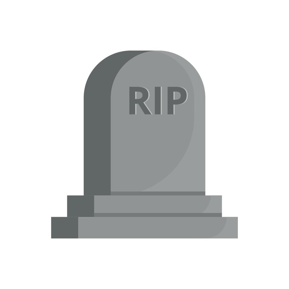 Gravestone or tombstone. flat design vector