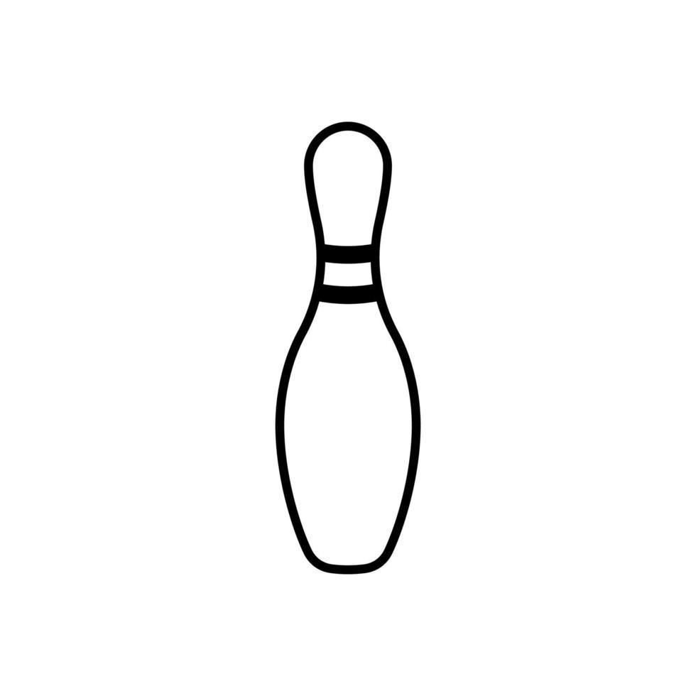 Bowling game. Bowling ball and pin icon. Vector icon.