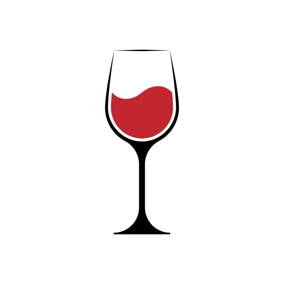 vector de icono de copa de vino aislado