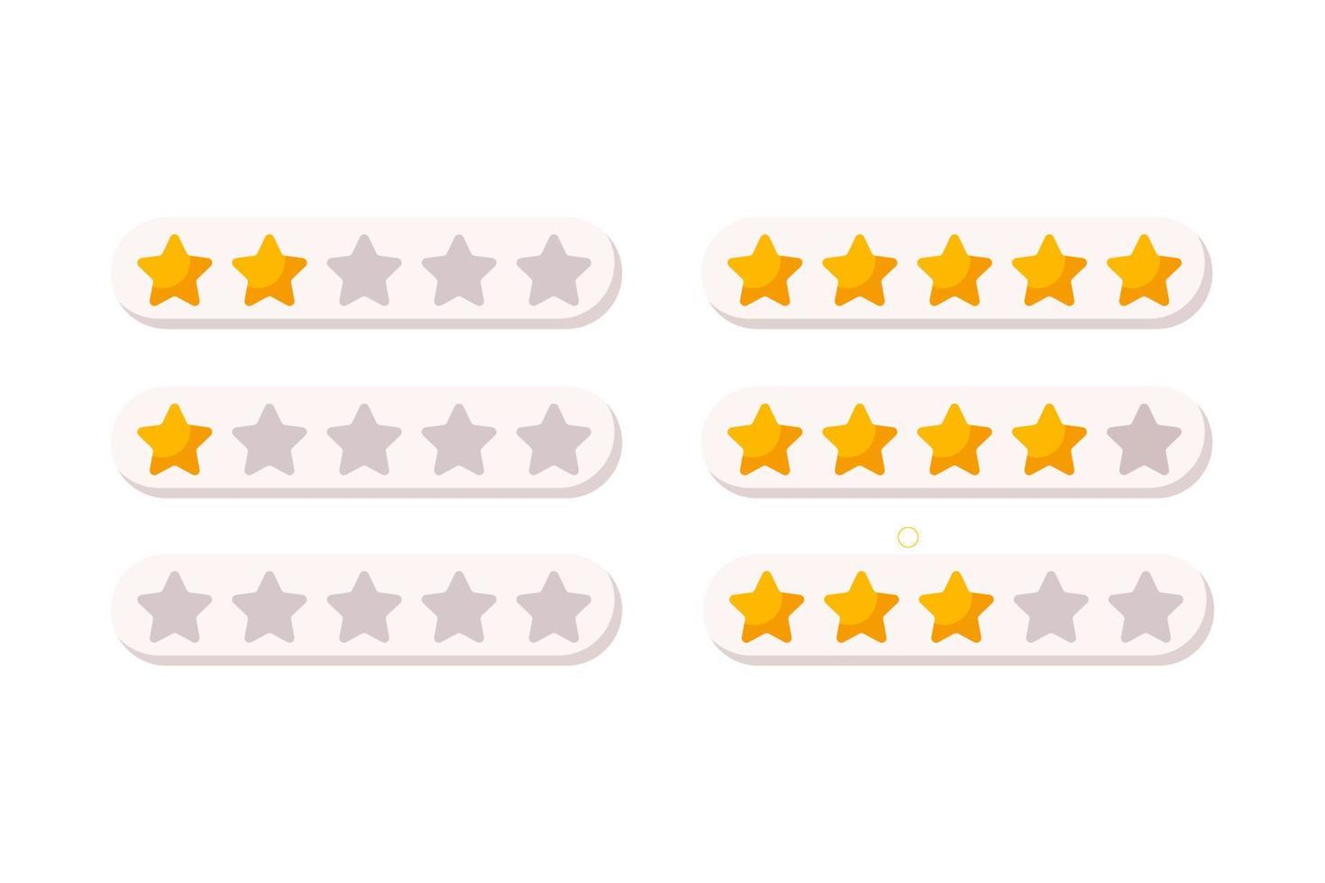 Star rating symbol set vector