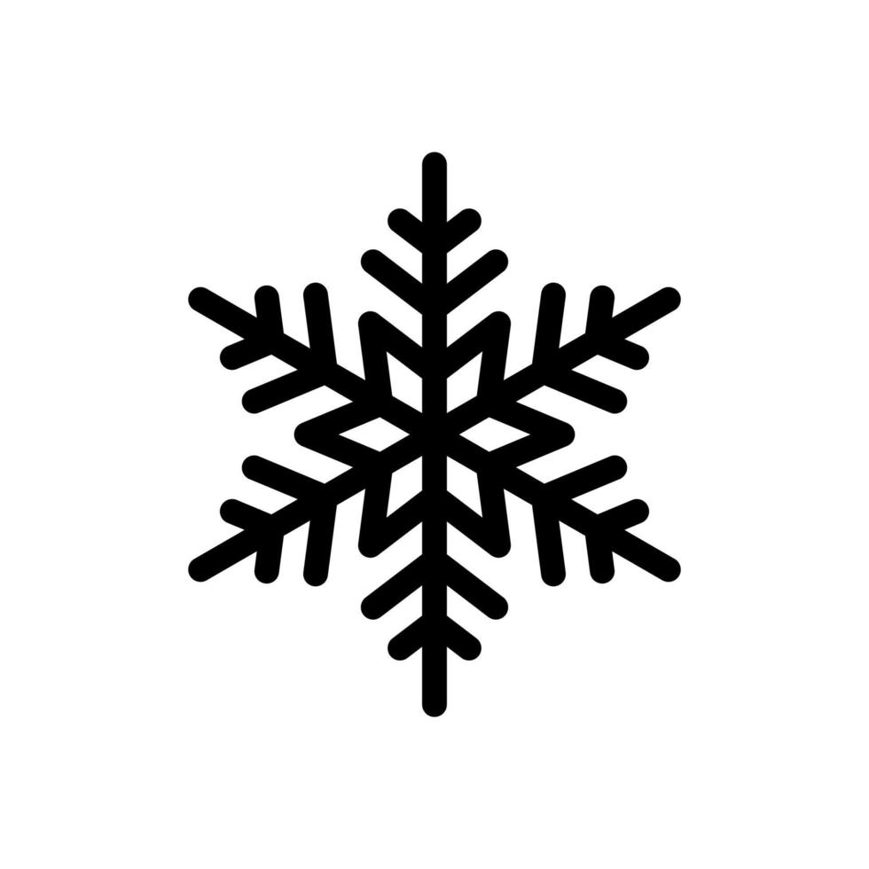 Snowflake icon vector isolated on white background