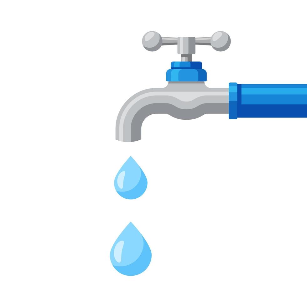 Water tap vector isolated white background