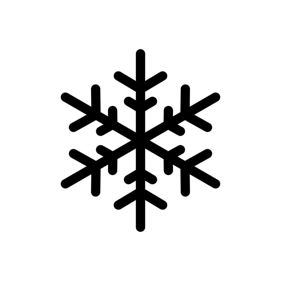 Snowflake icon vector isolated on white background