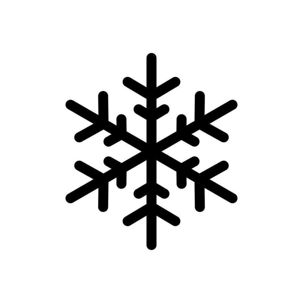 Snowflake icon vector isolated on white background