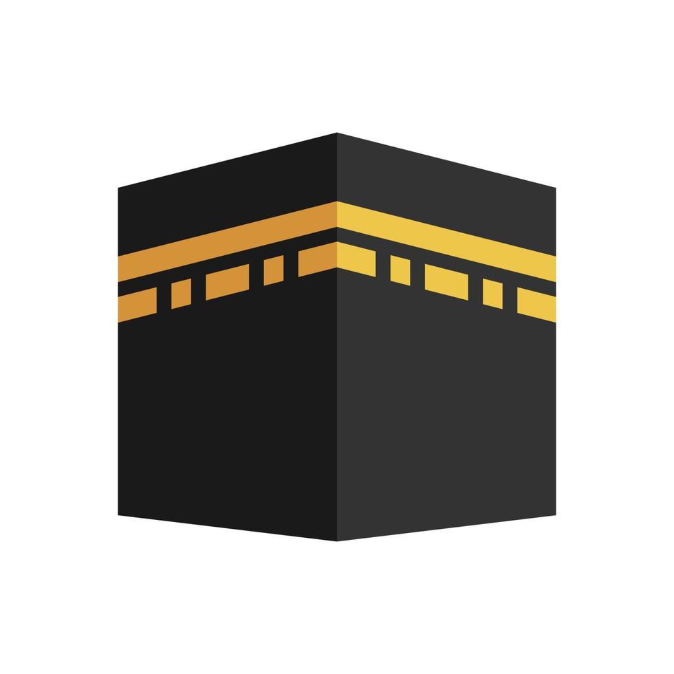 Kaaba icon isoolated on white background vector