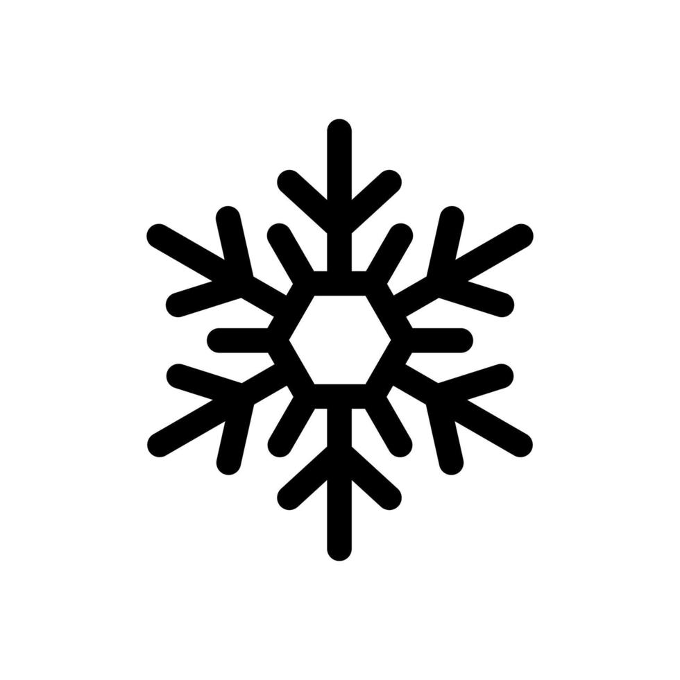 Snowflake icon vector isolated on white background