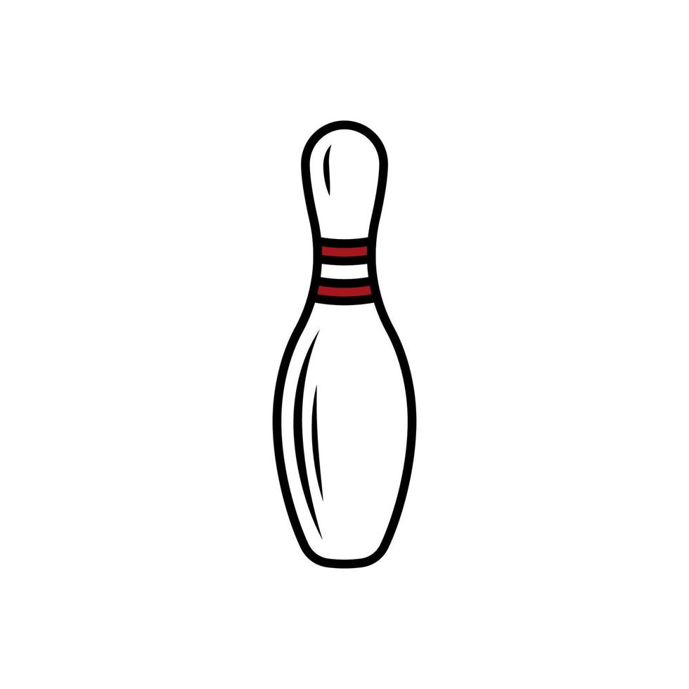 Bowling game. Bowling ball and pin icon. Vector icon.