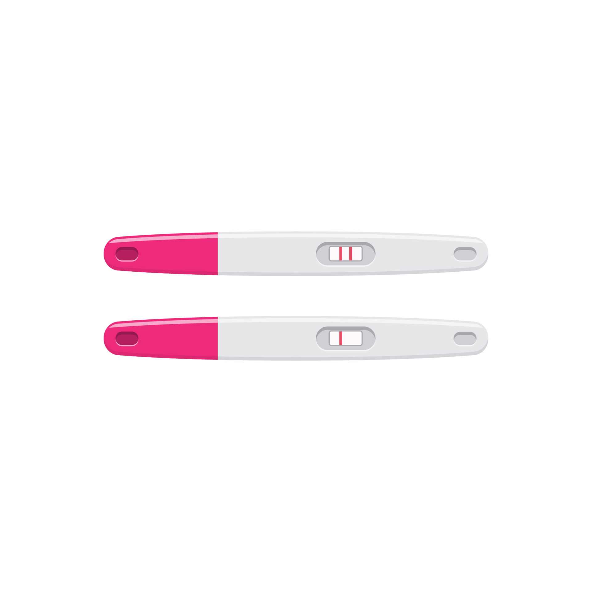 Pregnancy tests. Positive and negative 15397448 Vector Art at Vecteezy