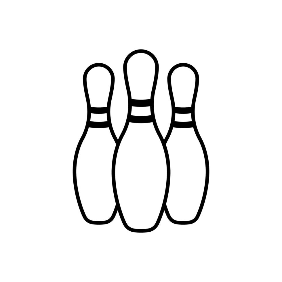 Pin bowling icon isolated on white background vector