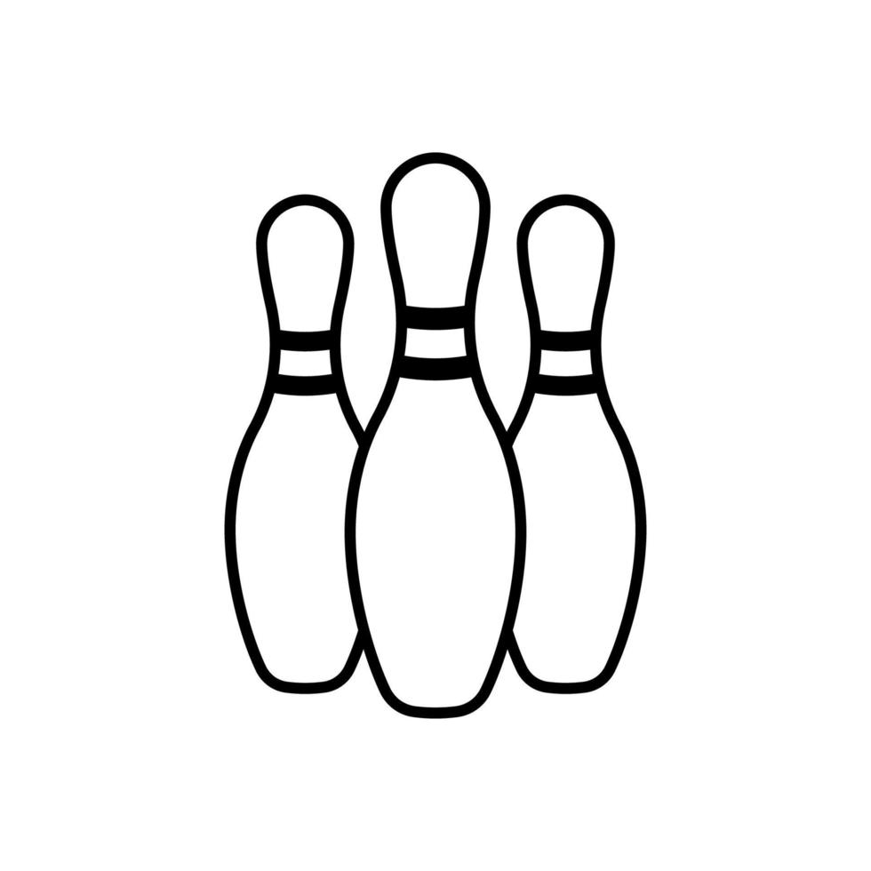 Pin bowling icon isolated on white background vector