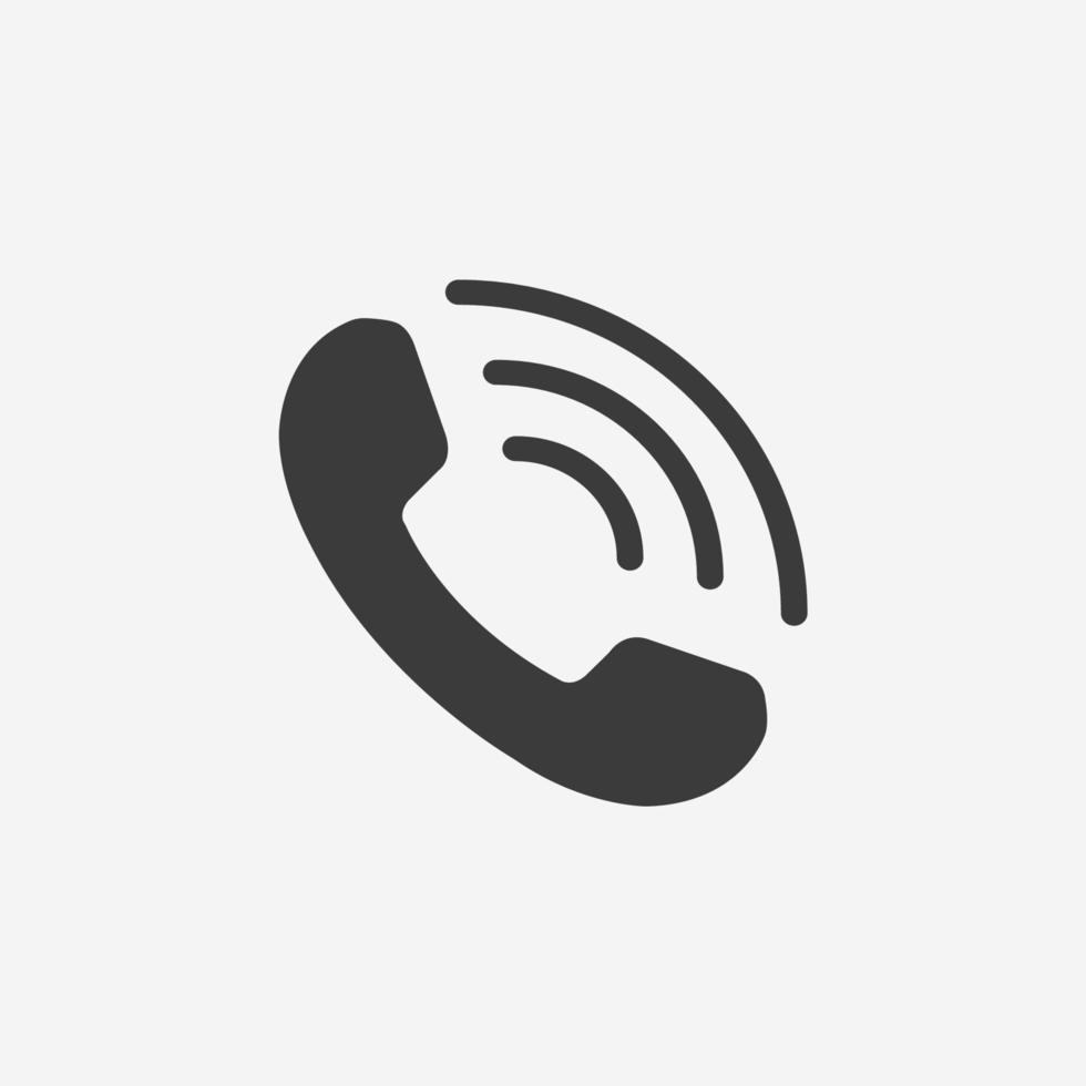 Phone, call, telephone, mobile, handset button icon vector isolated symbol sign