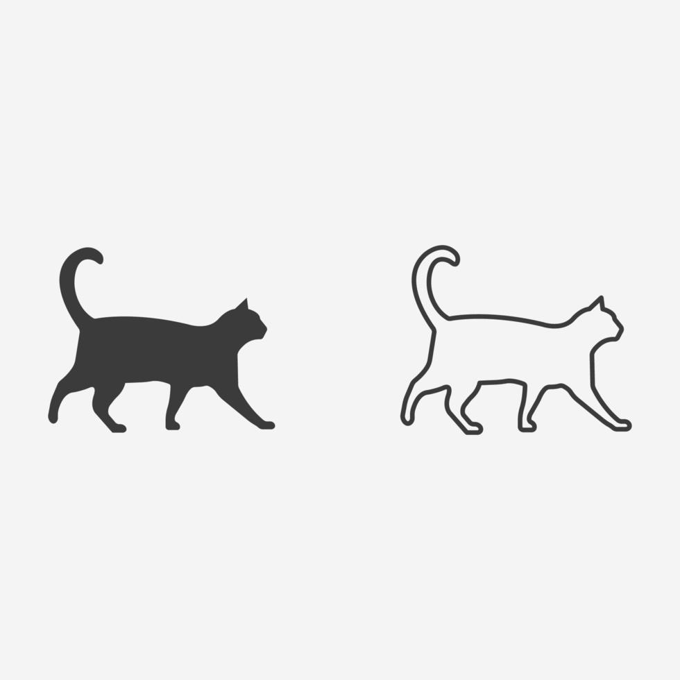 cat, kitten, pet, animal icon vector isolated symbol sign