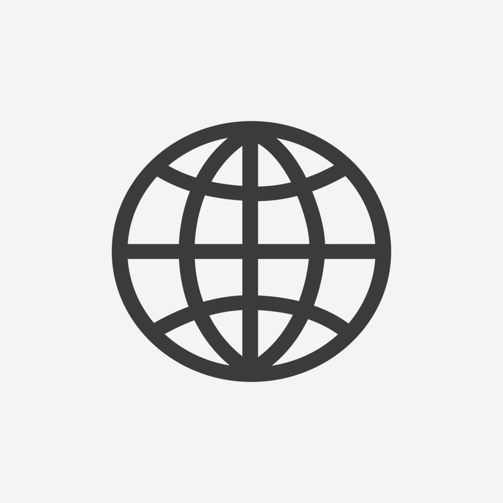 world, earth, globe, internet, website icon vector isolated symbol sign