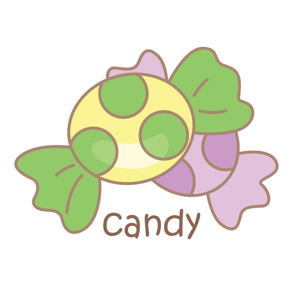 Alphabet C For Candy Vocabulary Illustration Vector Clipart