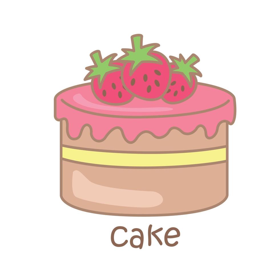 Alphabet C For Cake Vocabulary Illustration Vector Clipart