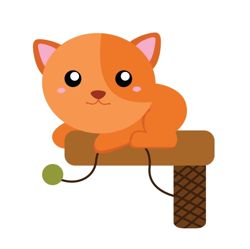 lindo pequeño gato gatito animal mascota ilustración vector clipart