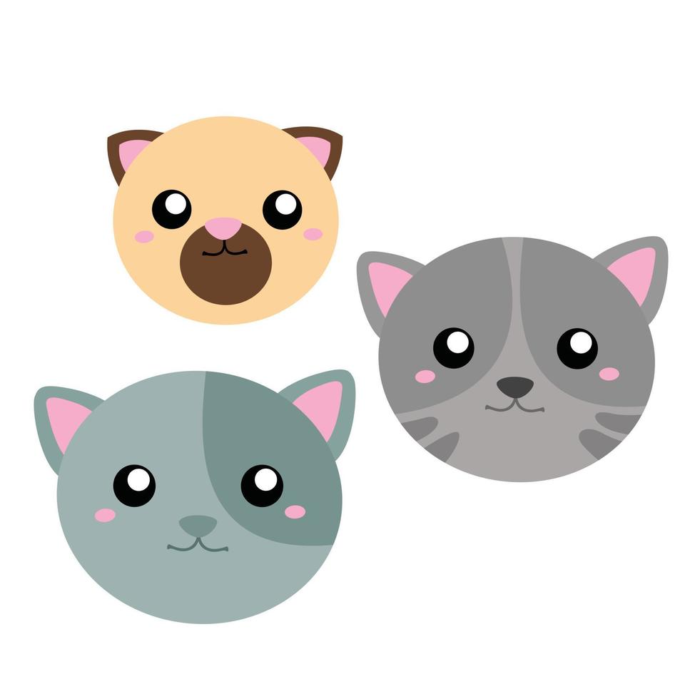 lindo pequeño gato gatito animal mascota ilustración vector clipart