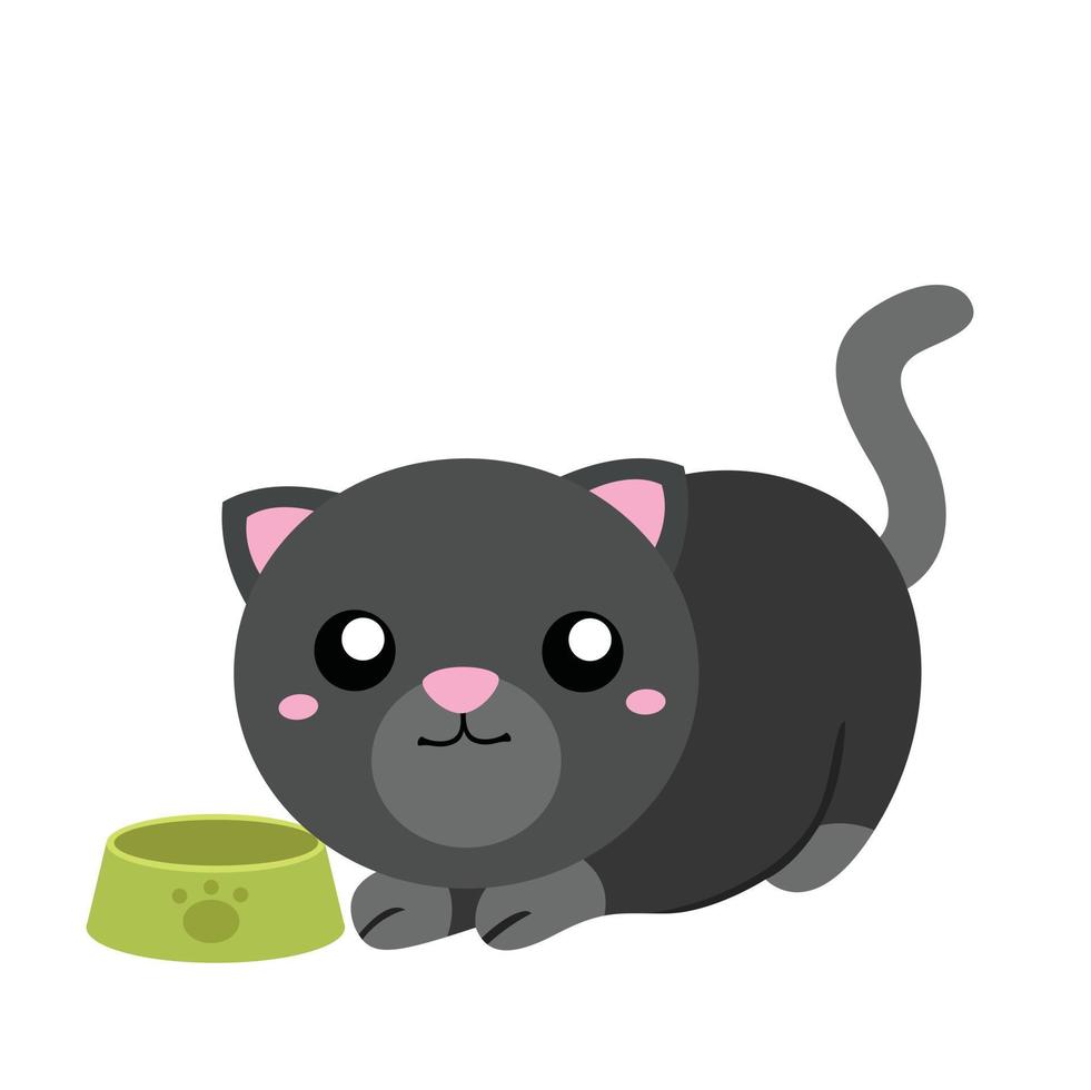 lindo pequeño gato gatito animal mascota ilustración vector clipart