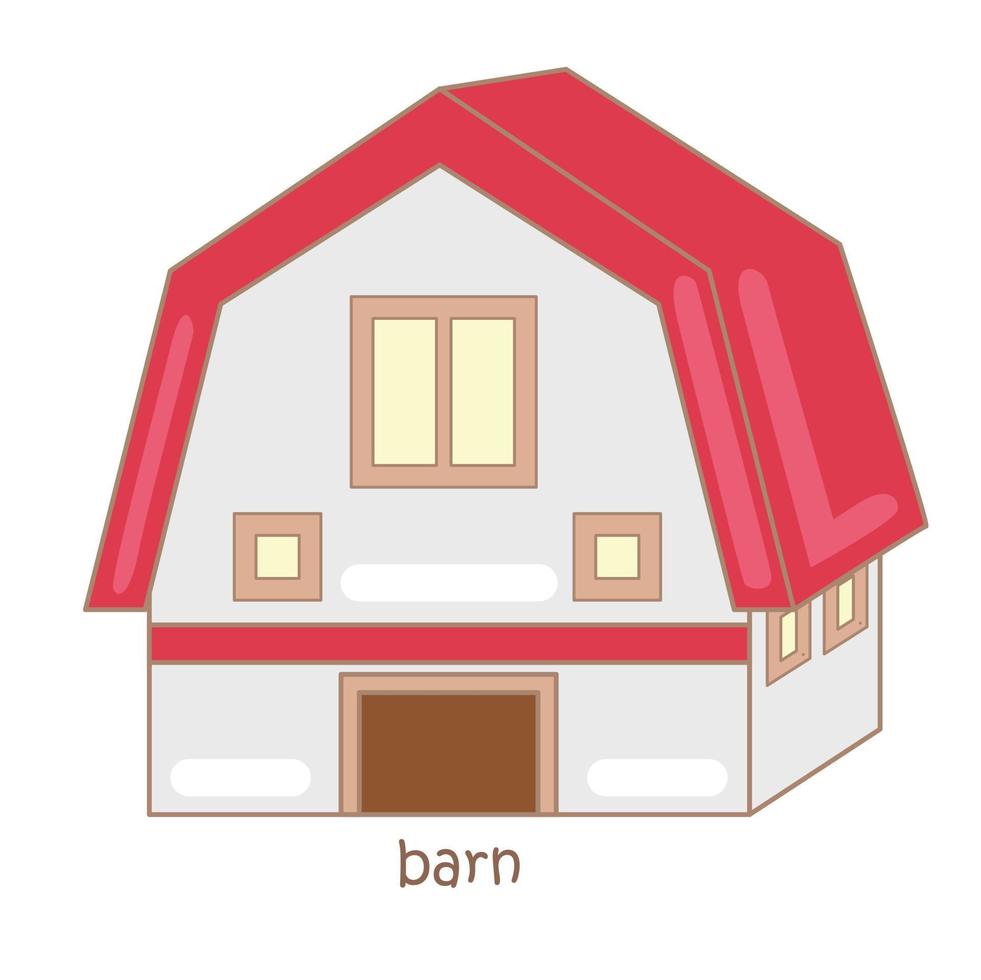 Alphabet B For Barn Illustration Vector Clipart