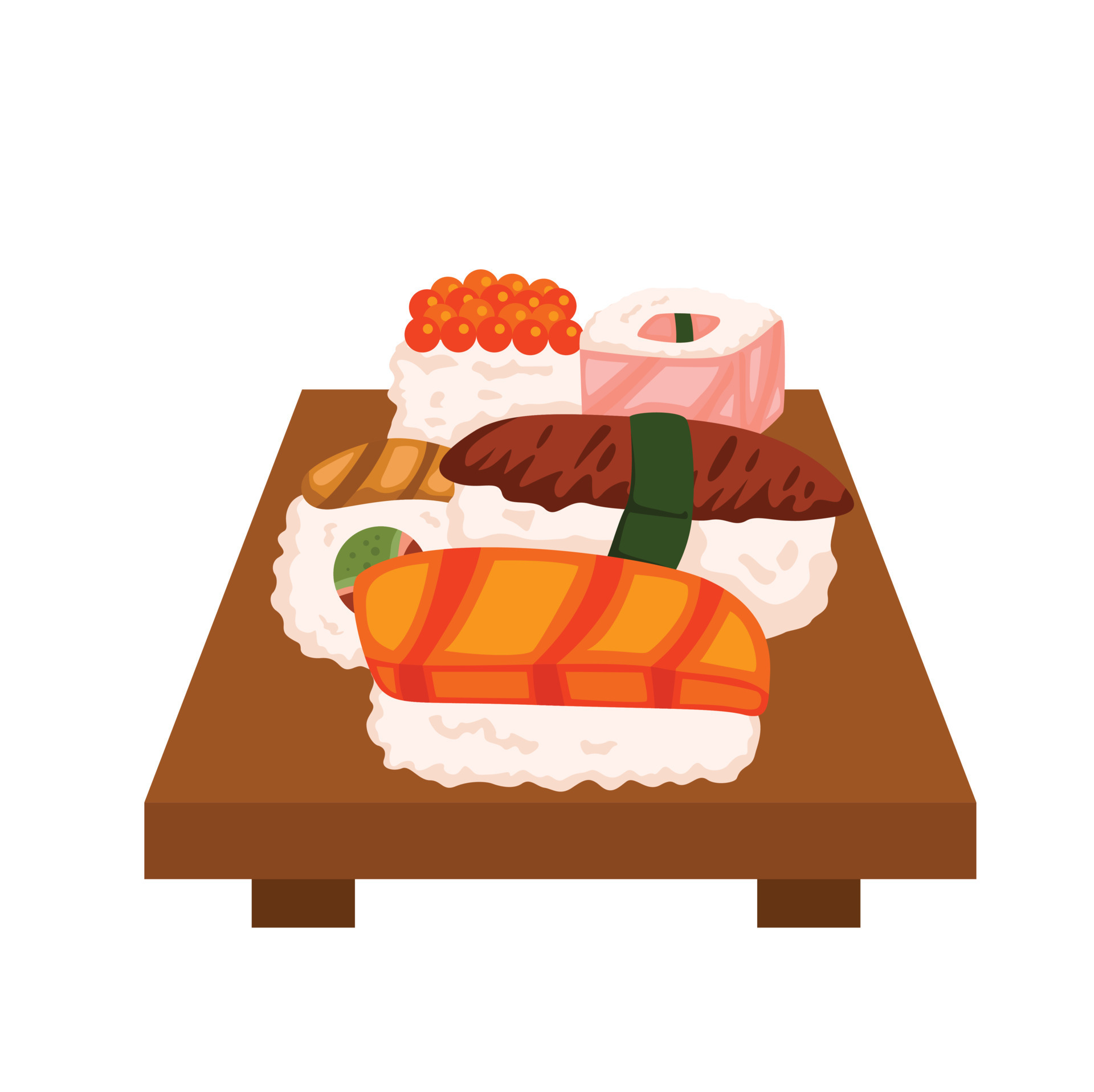 Japonês, Comida, Sushi, Jogo Royalty Free SVG, Cliparts, Vetores, e  Ilustrações Stock. Image 33190571