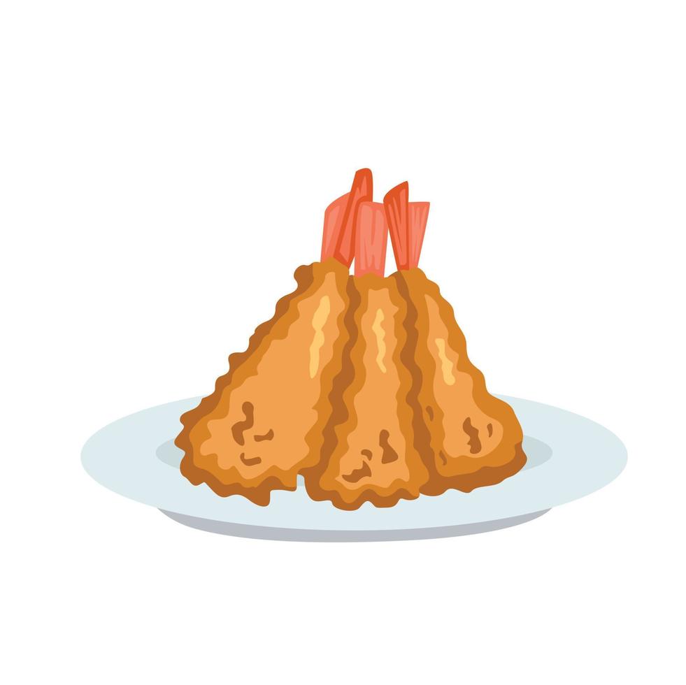 comida japonesa tempura ilustración vector clipart