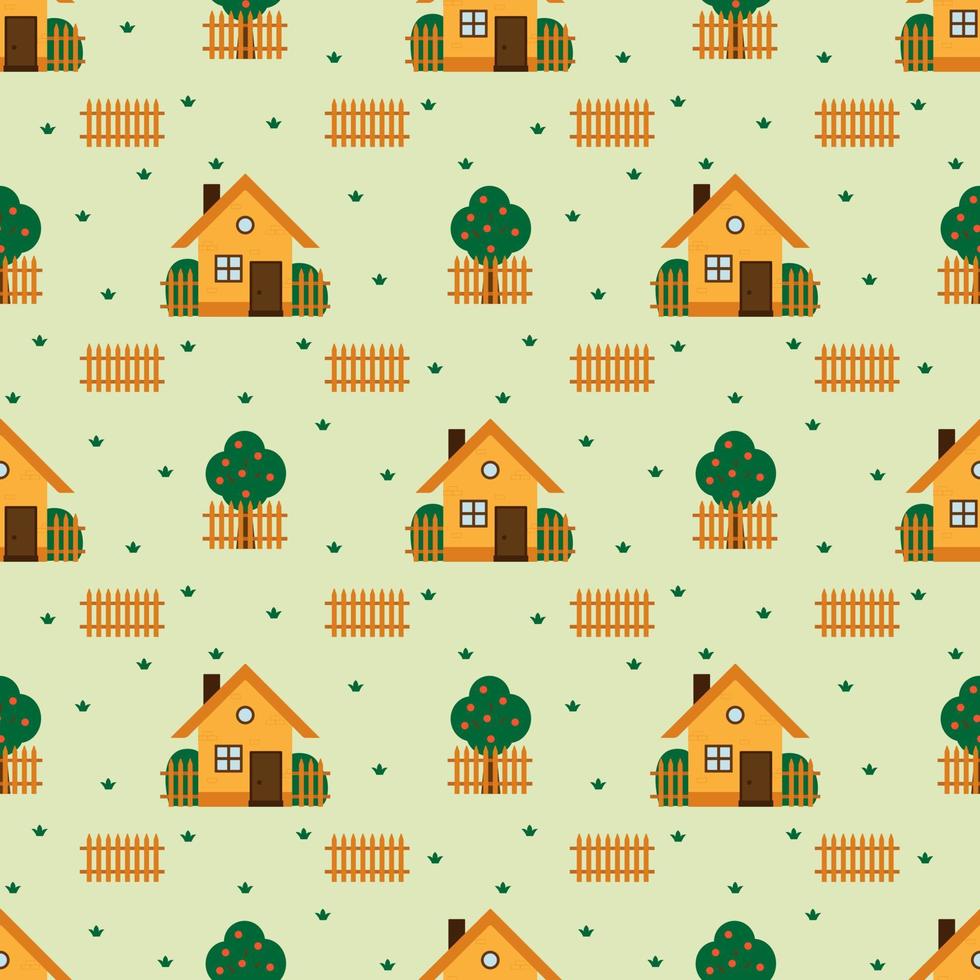 Vector children's seamless pattern. A dwarf with a lantern