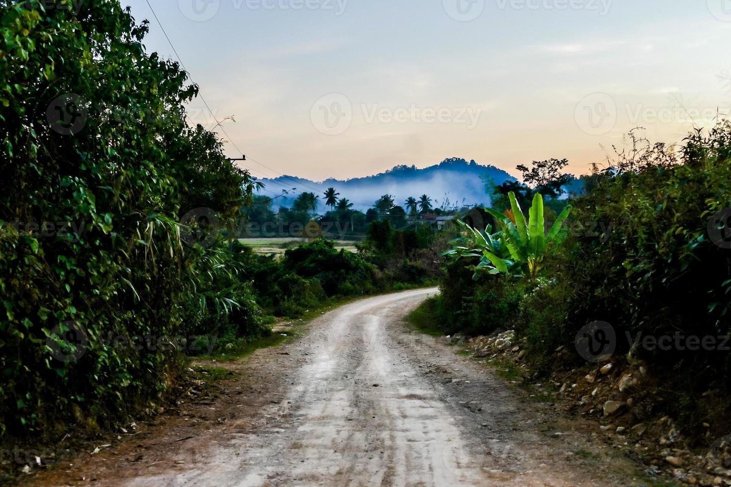 Rural landscape in East Asia photo