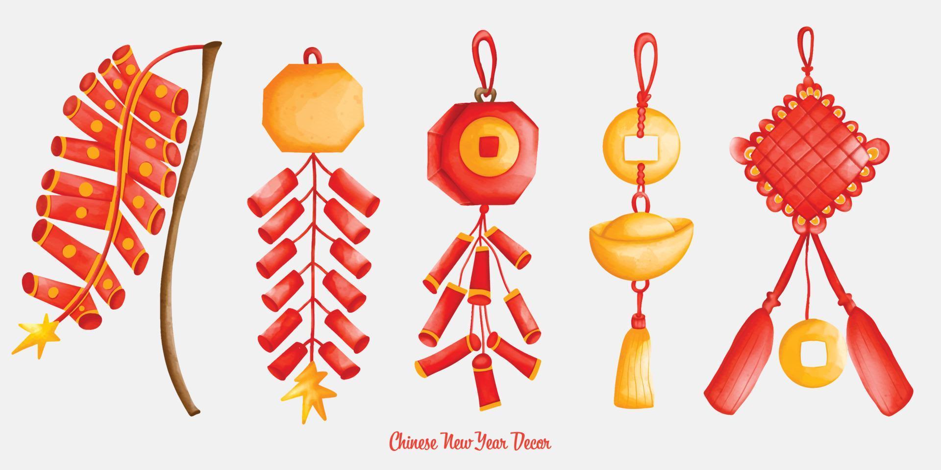 petardo, decoración de año nuevo chino vector