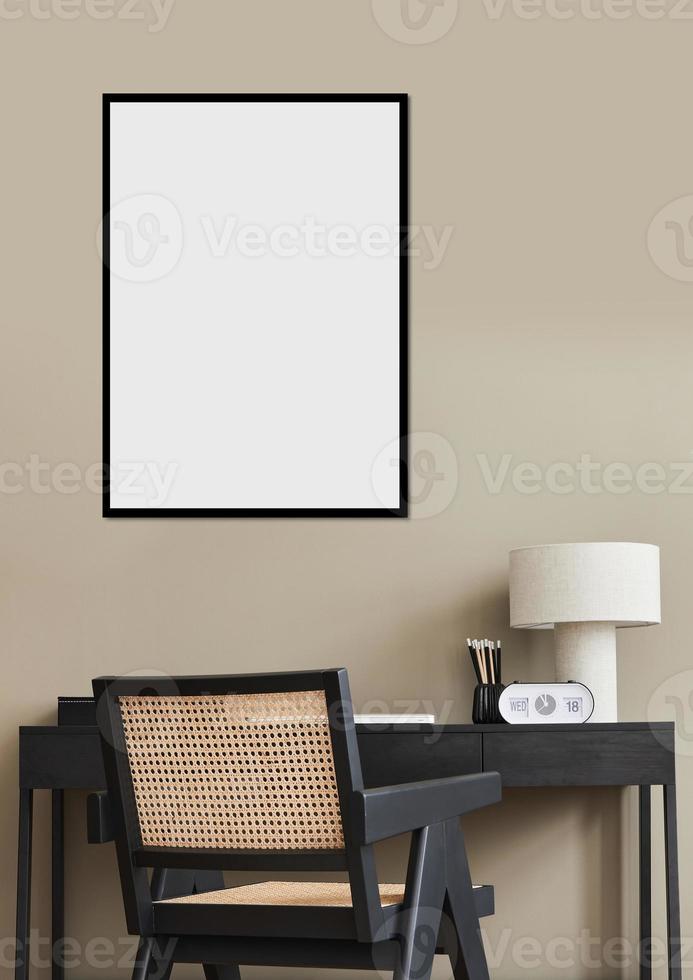 Black Interior frame mockup photo