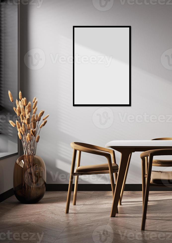 Black Interior frame mockup photo