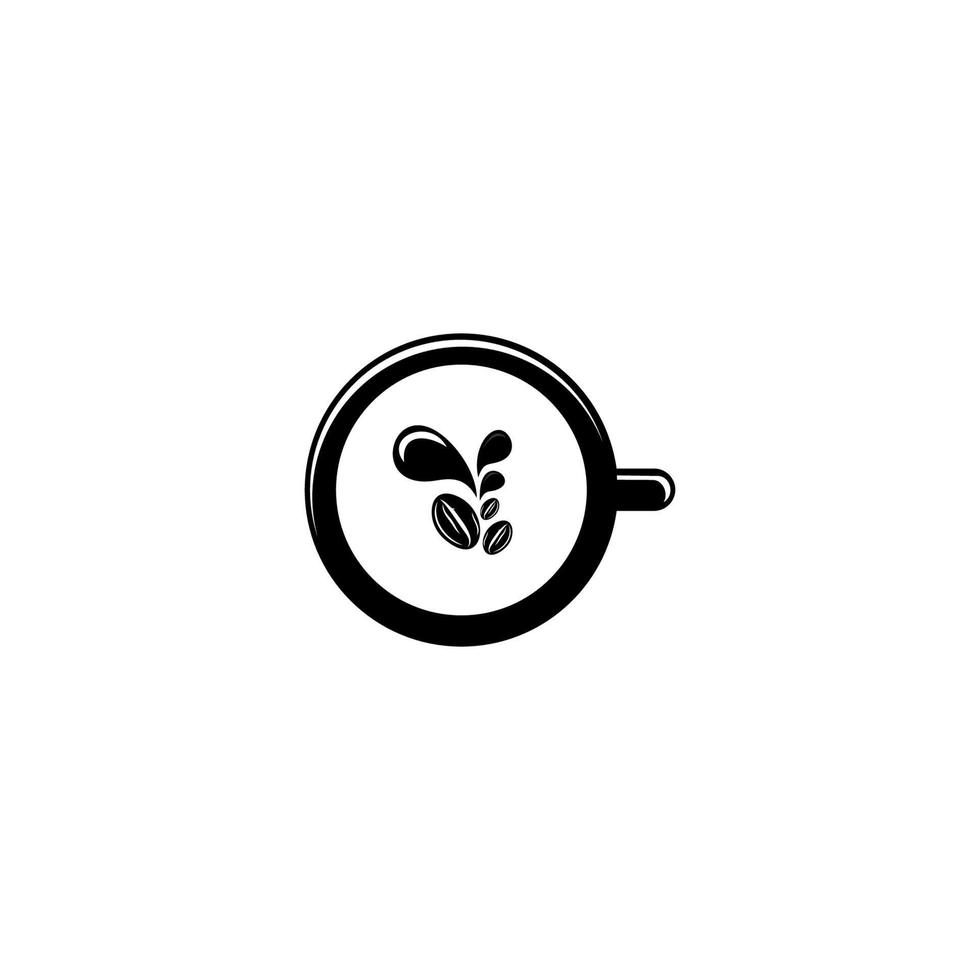 diseño de icono de vector de plantilla de logotipo de taza de café. Café exprés. icono de café negro. vector