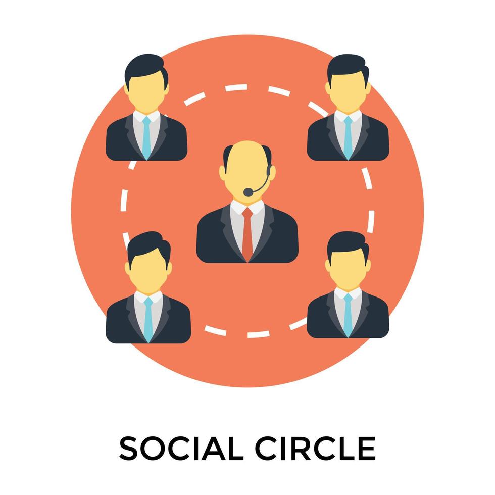Trendy Social Circle 15398859 Vector Art at Vecteezy