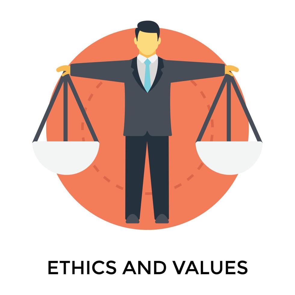 Ethics And Values vector