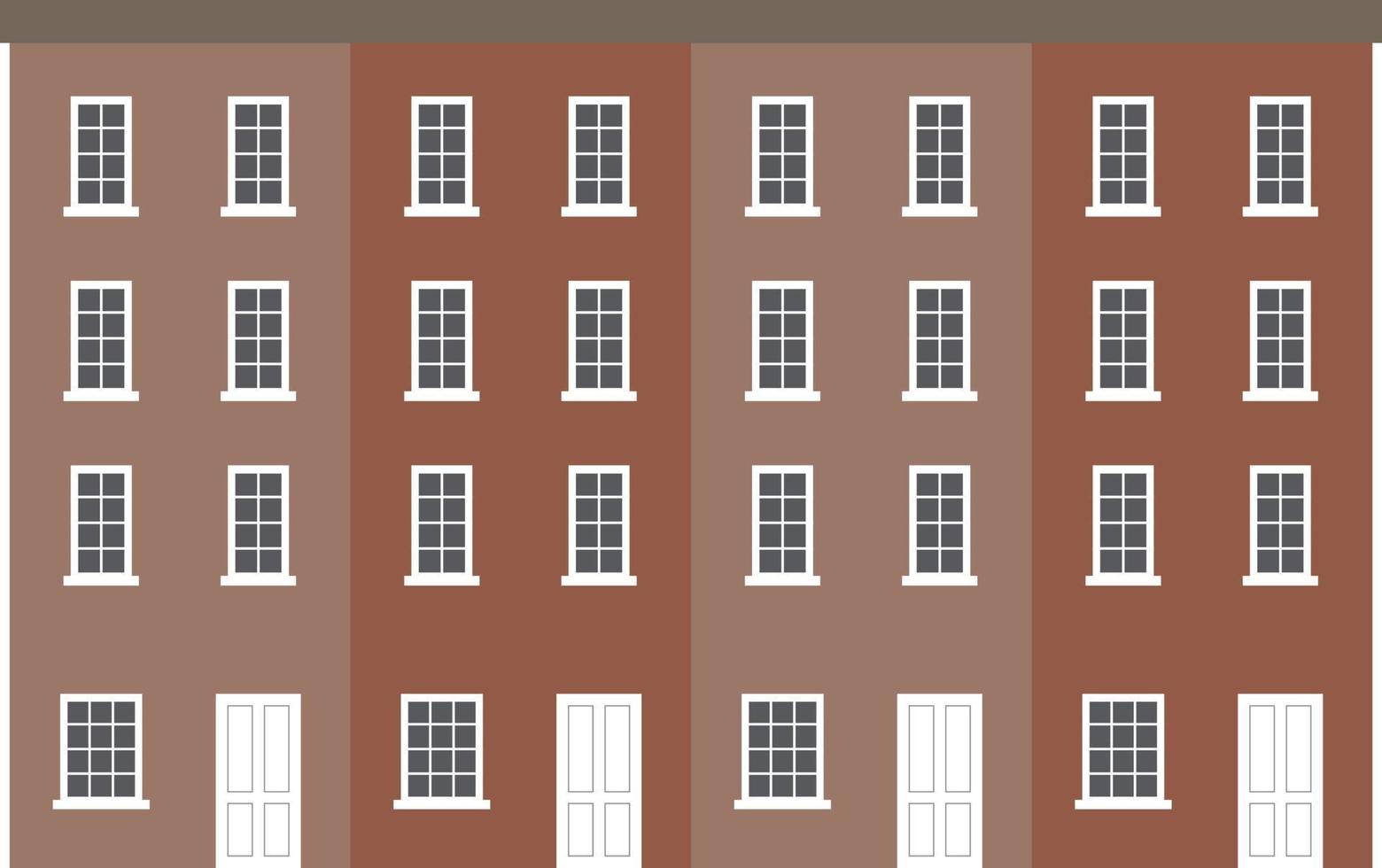 row house vector illustration