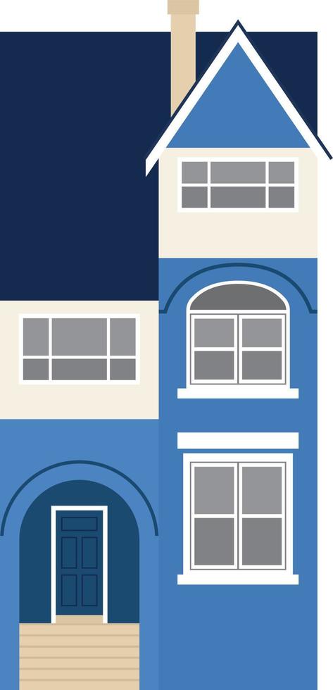 row house vector illustration