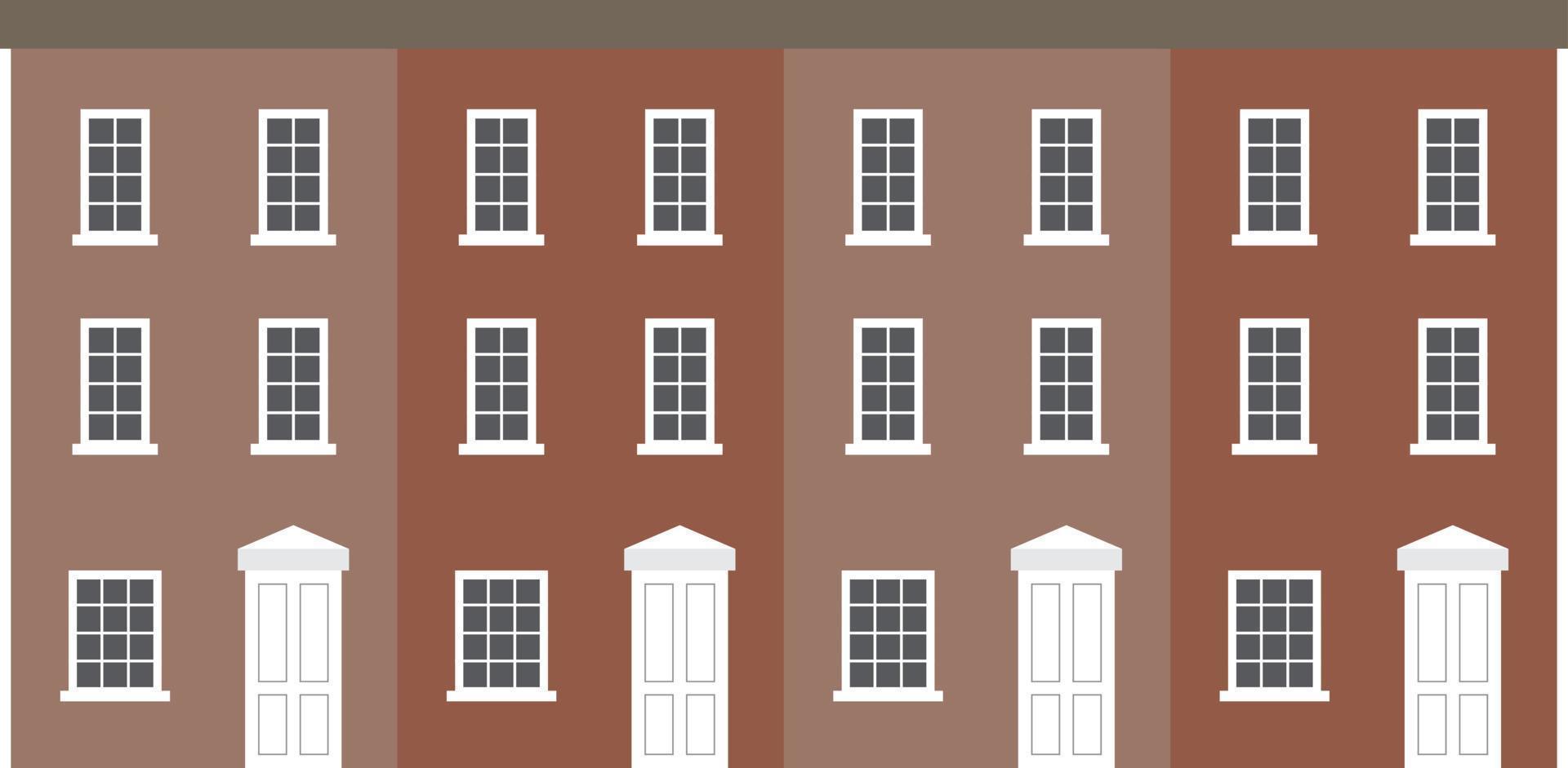 row house vector illustration
